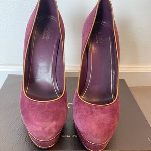 Velvet platform Authentic Gucci shoes 39.5
